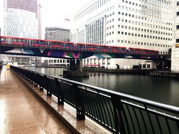 Bridge over river in city