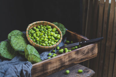 Close-up of fruits in basket