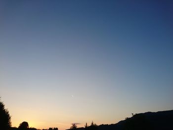Scenic view of mountains against clear sky