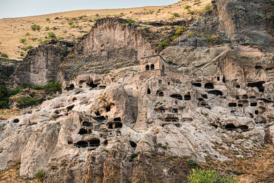 Rock monastery in vardzia in georgia