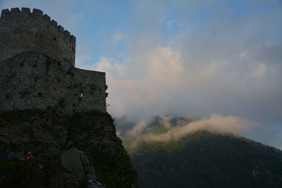 Low angle view of historic building against sky