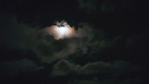 Low angle view of moon at night