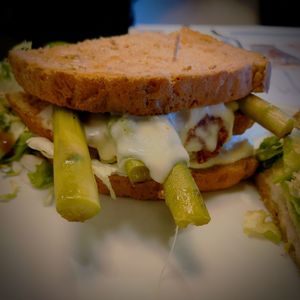 Close-up of bread on plate