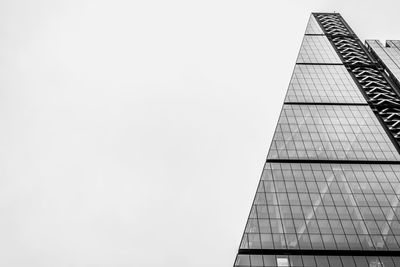 Low angle view of building against clear sky