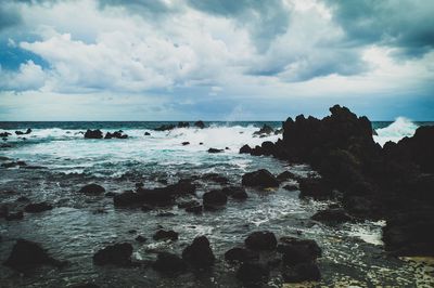 Scenic view of sea against sky