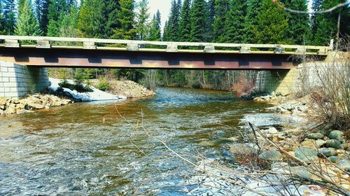 View of bridge over river