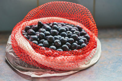 Close-up of strawberry on table