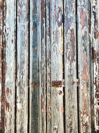 Full frame shot of old wooden door