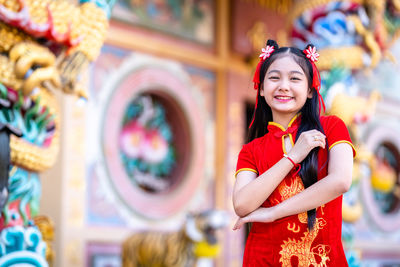 Portrait of a smiling young woman