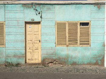 Built structure with closed door and window