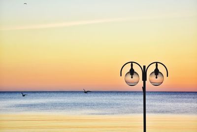 Sunrise over the baltic sea in gdynia