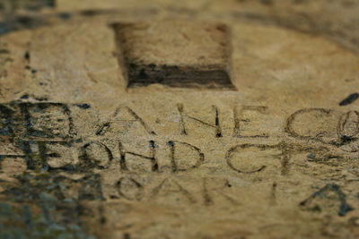 Close-up of weathered wall