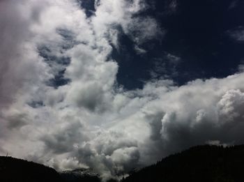 Low angle view of cloudy sky