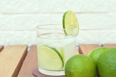 Close-up of drink on table