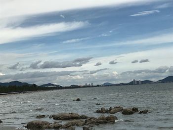 Scenic view of sea against sky