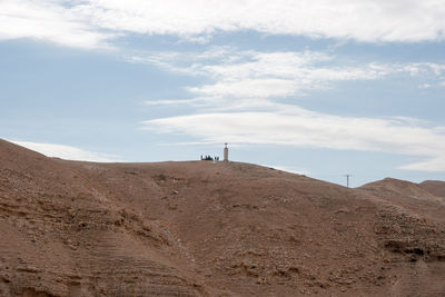 Scenic view of desert against sky