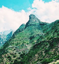 Low angle view of mountain against sky