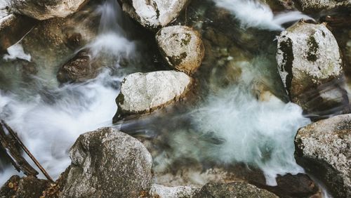 Scenic view of waterfall