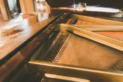 Close-up of piano keys