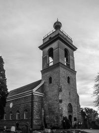 Low angle view of church against sky