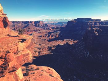 Rock formations on landscape