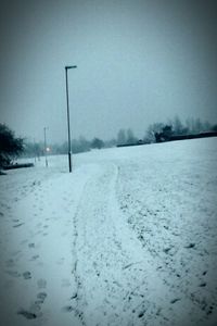 Snow covered field