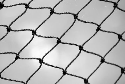 Detail shot of net against blurred background