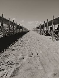 Scenic view of beach against clear sky