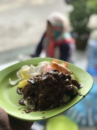 Close-up of food in plate