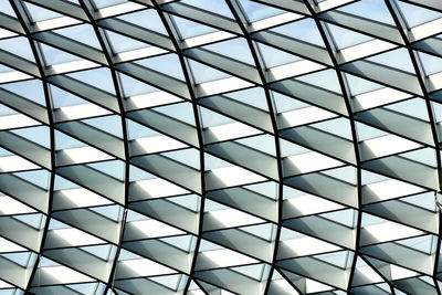 Full frame shot of glass ceiling in building