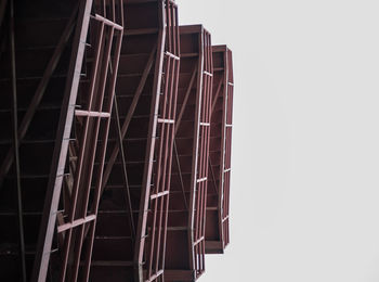 Low angle view of building against clear sky