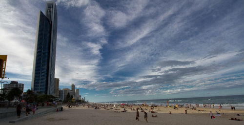 Tourists on beach