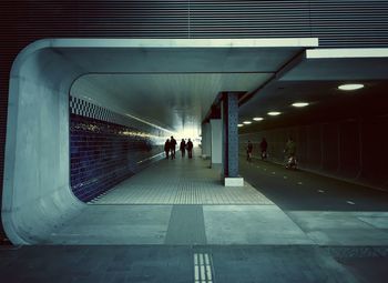 People in tunnel