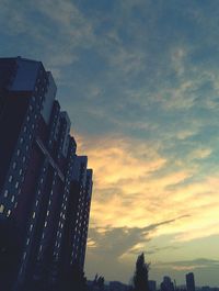 Low angle view of buildings against sky