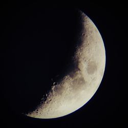 Close-up of moon against clear sky at night