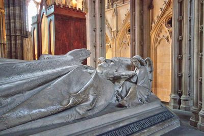 Statue of buddha outside building