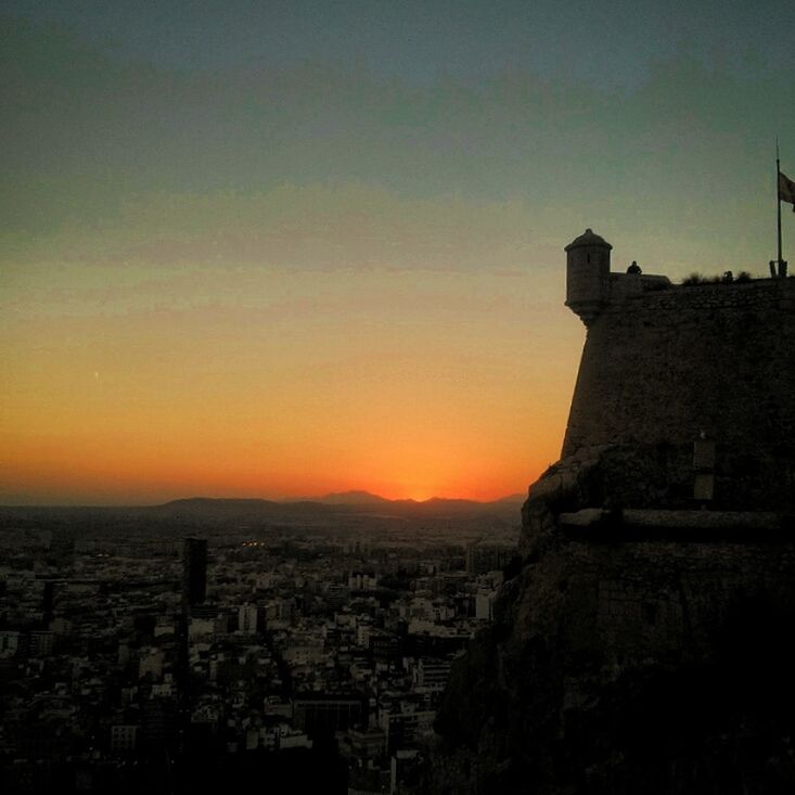 SCENIC VIEW OF CITY DURING SUNSET