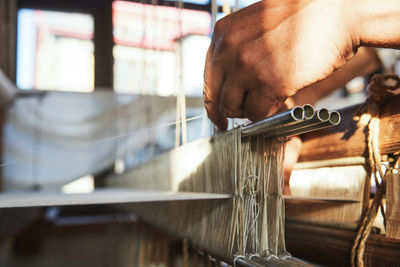 Man working in container