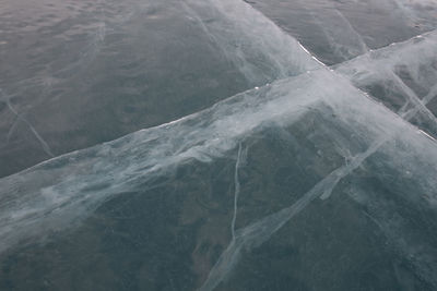 High angle view of sea shore