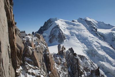 Snowcapped mountains against sky