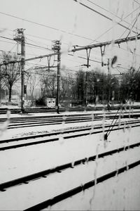 Railroad tracks against sky