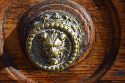 Close-up of wooden door