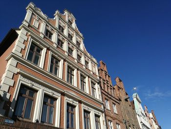 Low angle view of building against clear sky