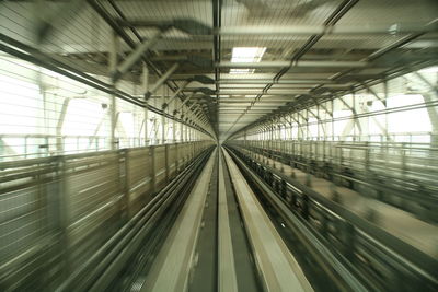 Blurred image of railroad tracks
