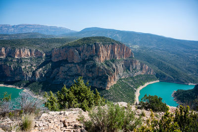 Scenic view of mountain against sky
