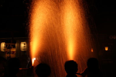 Group of people at night