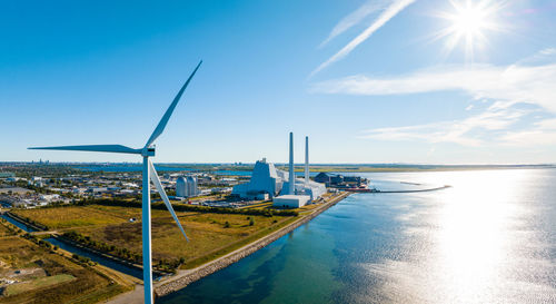 Aerial view of the most beautiful and eco friendly power plants in the world.