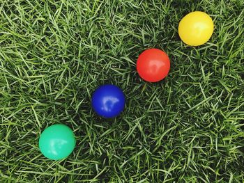 Close-up of ball on grass