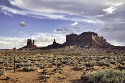 Scenic view of desert against sky