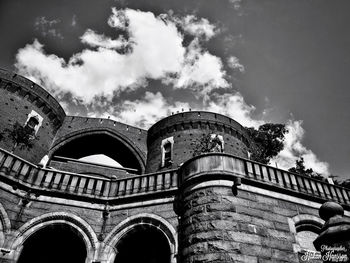 Low angle view of built structure against clear sky